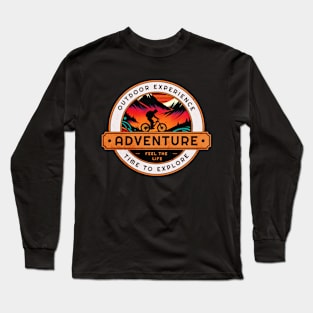 Outdoor Experience Mountain Bike Design Long Sleeve T-Shirt